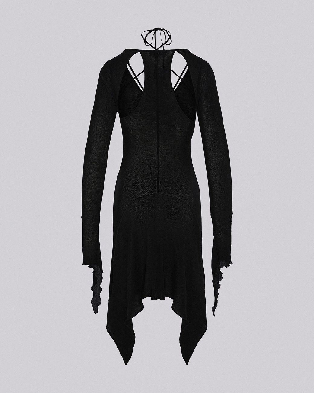 SRVC Studio Black Stiletto Rib Dress