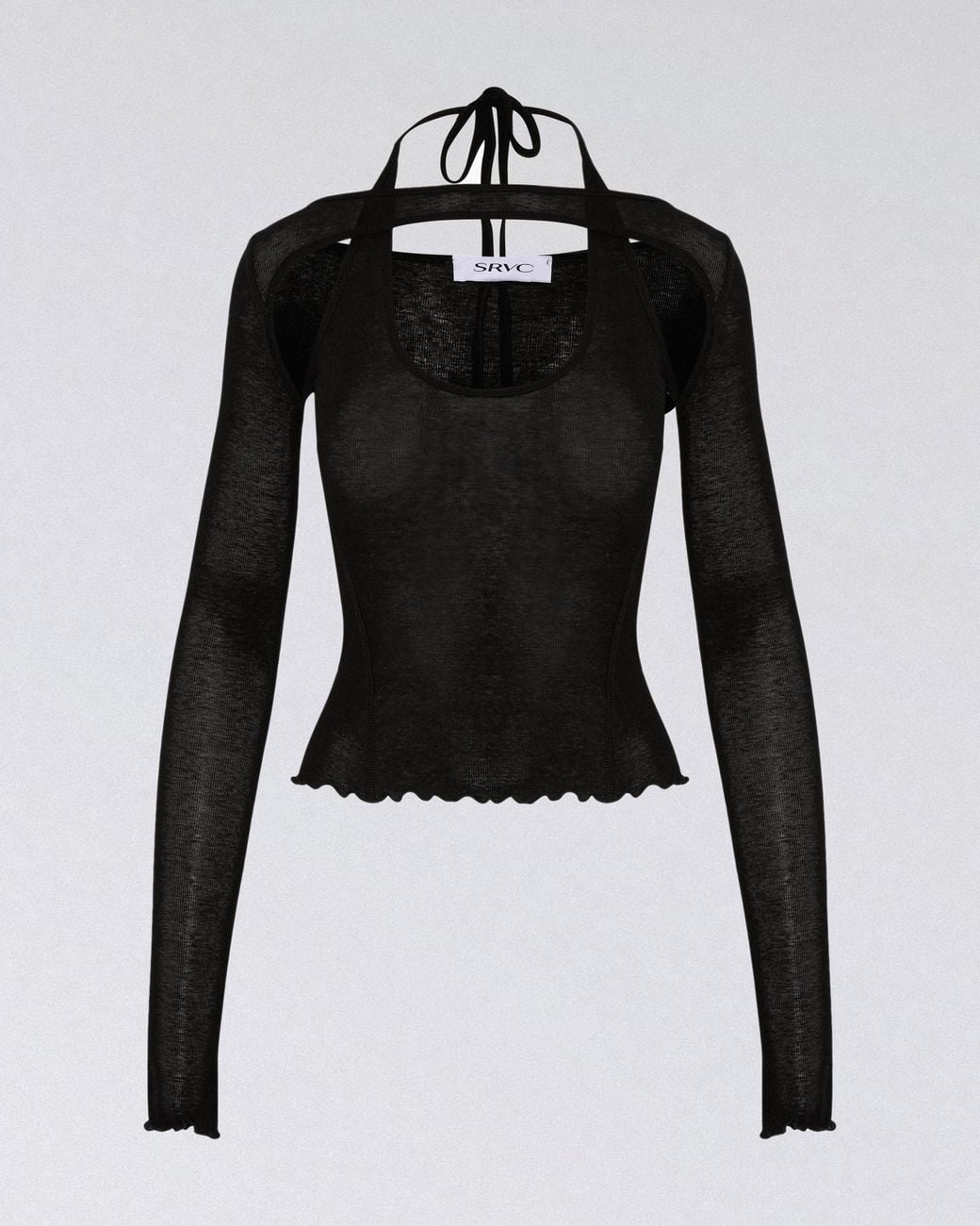 SRVC Studio Black Harness Long Sleeve Top