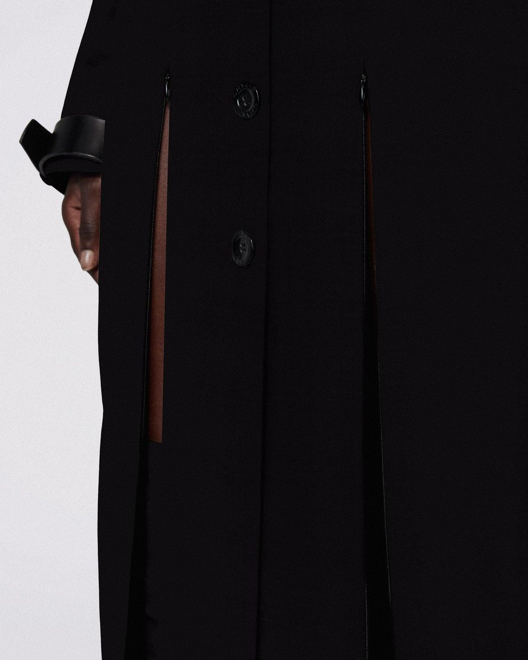SRVC Studio Black Serpentine Coat