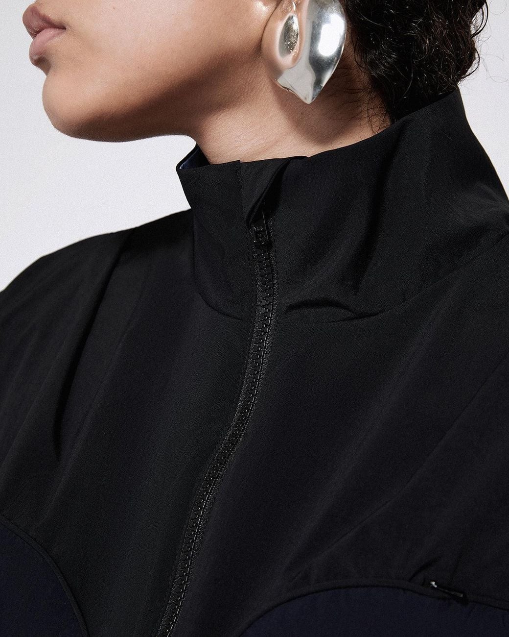 SRVC Studio Black Modified Track Jacket