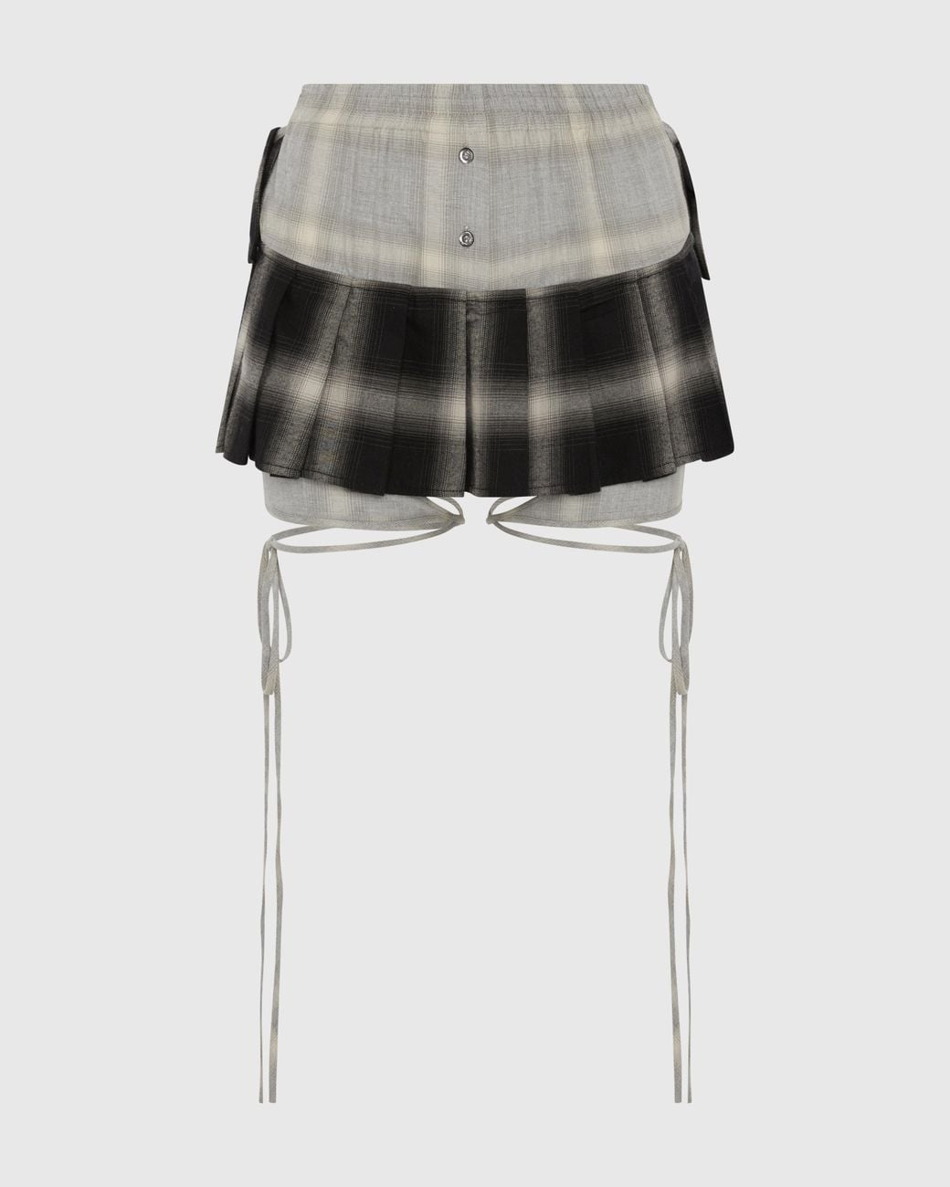 SRVC Studio Black Misa Skirt Check