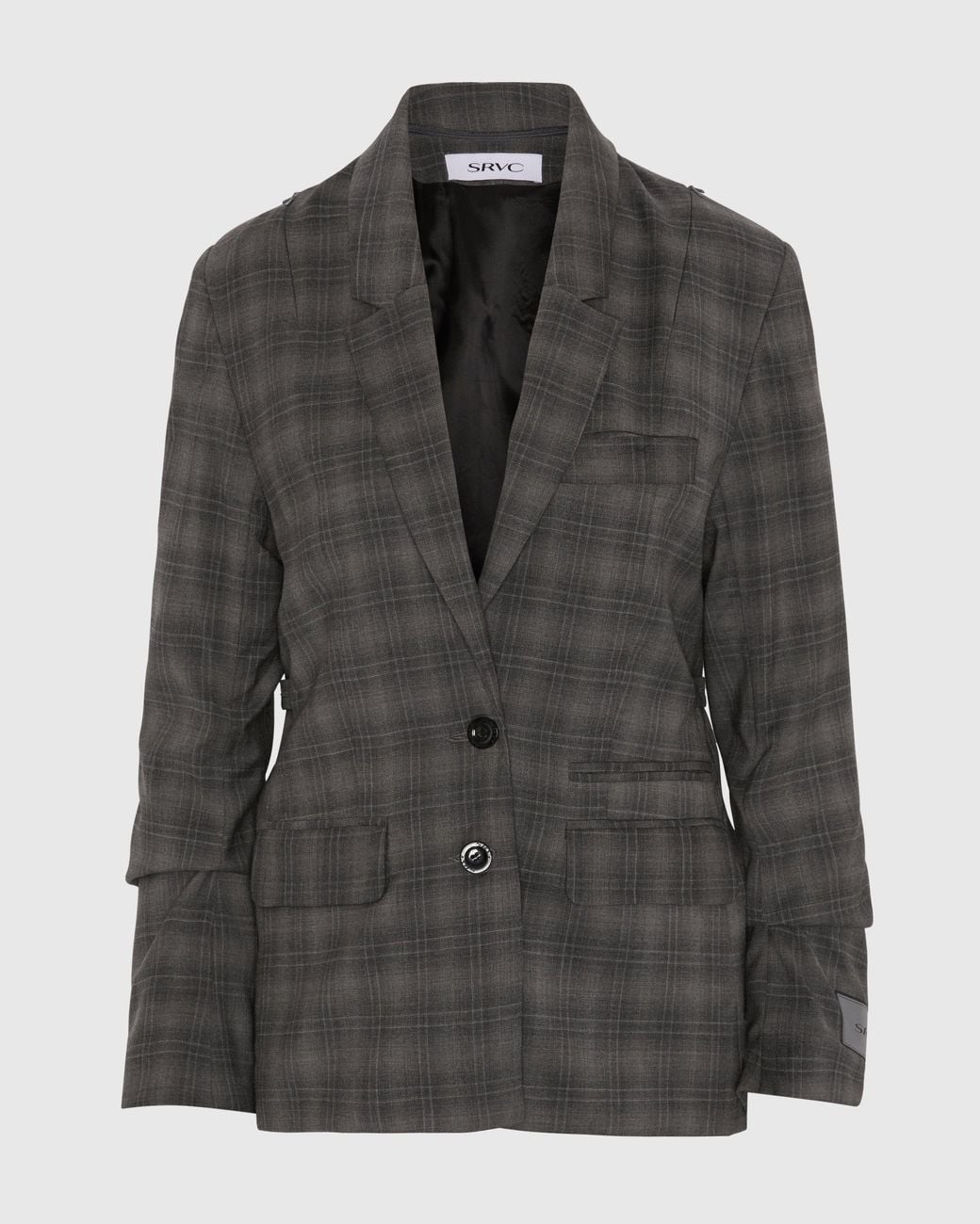 SRVC Studio Black Breakfast Jacket Charcoal
