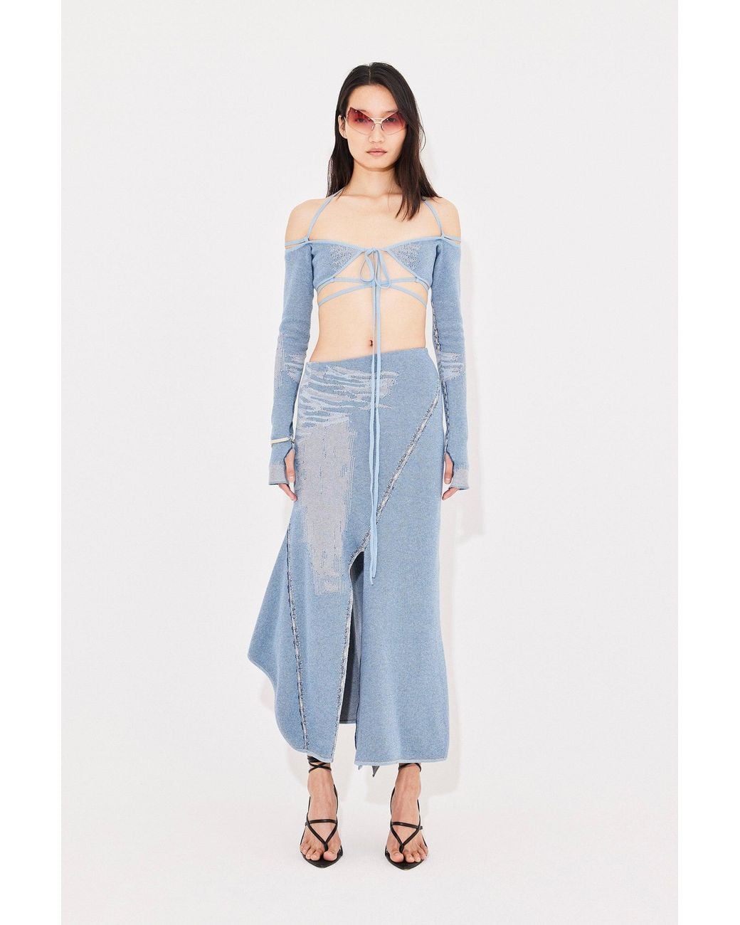 SRVC Studio Blue Denim Siren Skirt