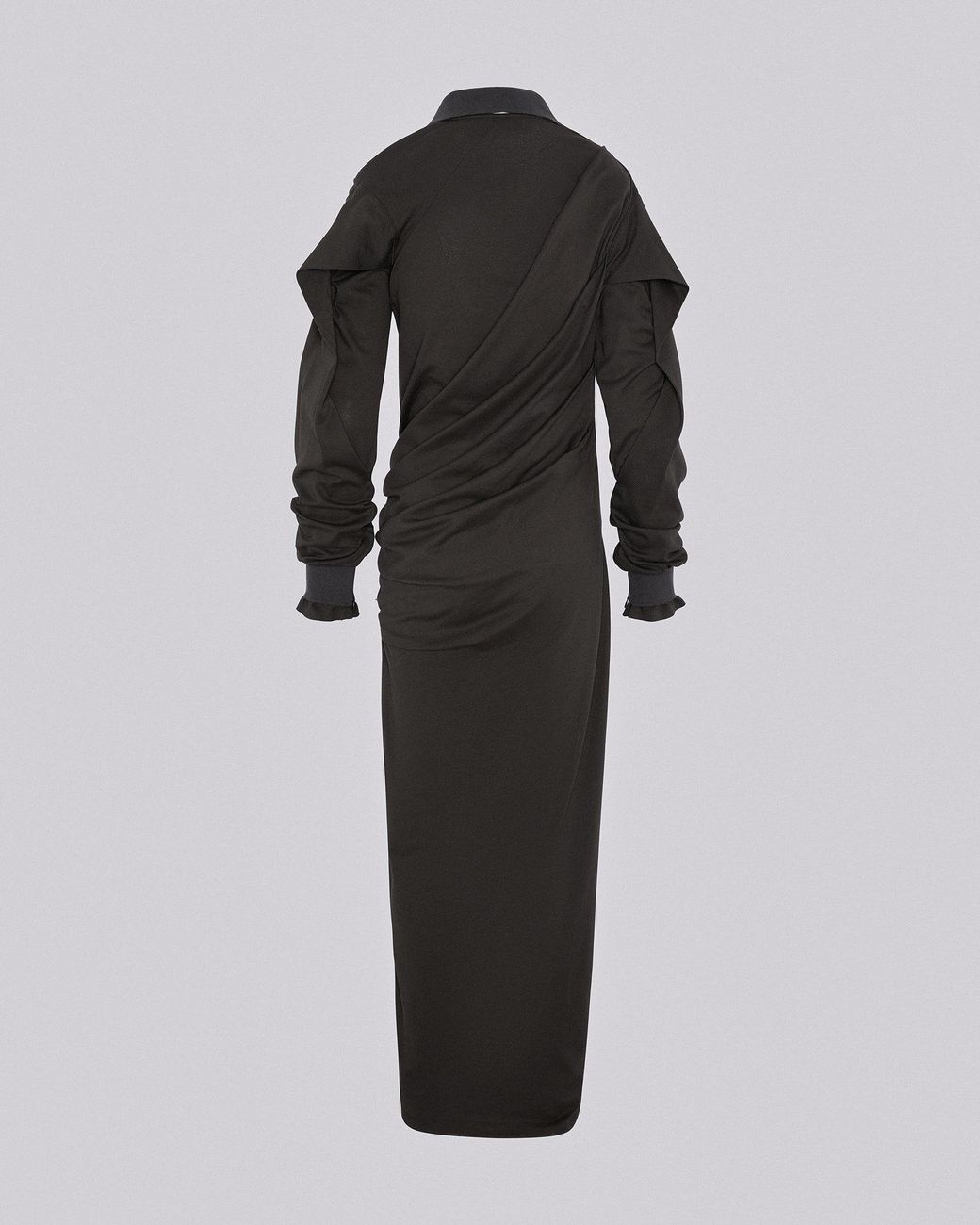 SRVC Studio Black Twisted Polo Dress Mud