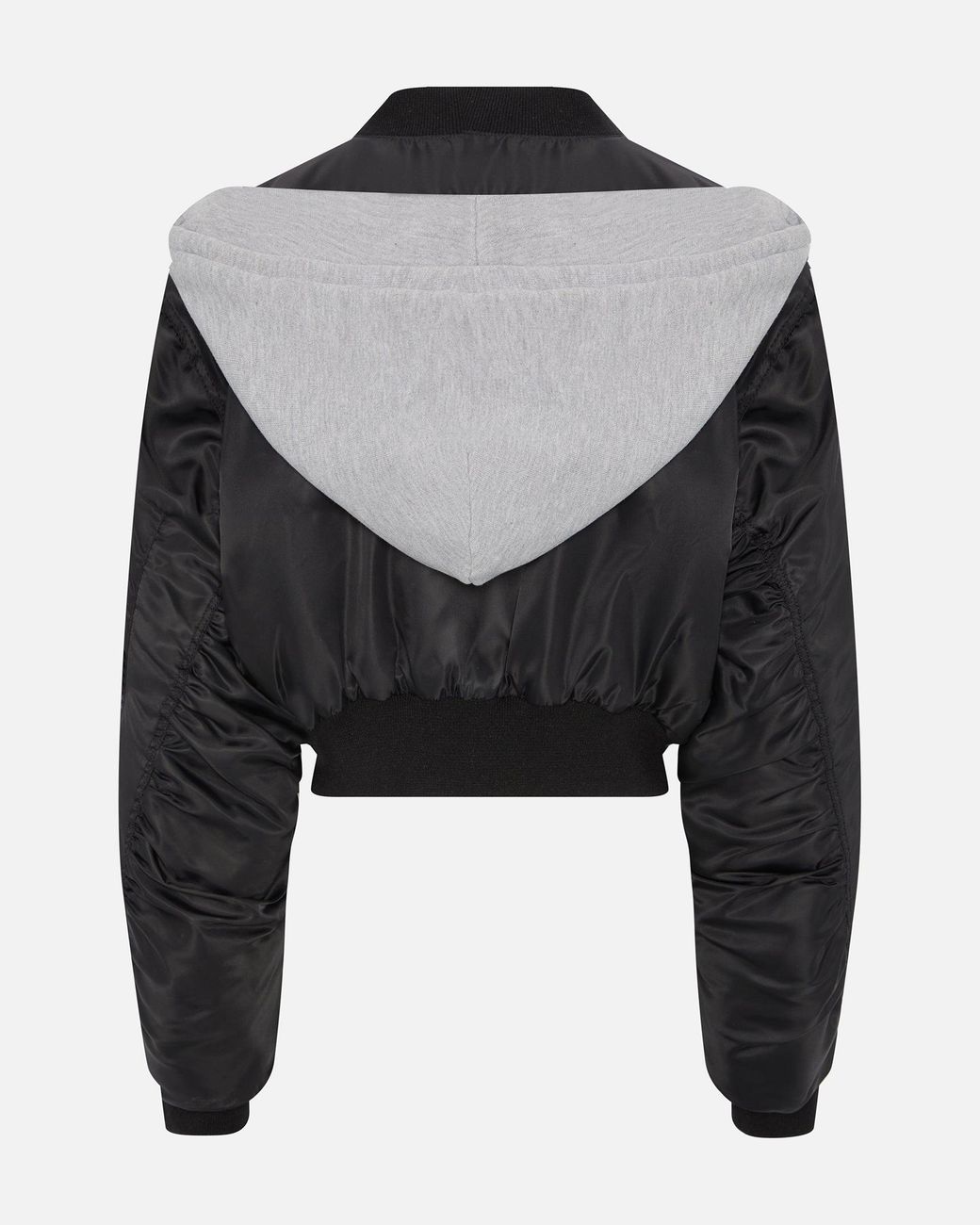 SRVC Studio Black Harness Hooded Bomber