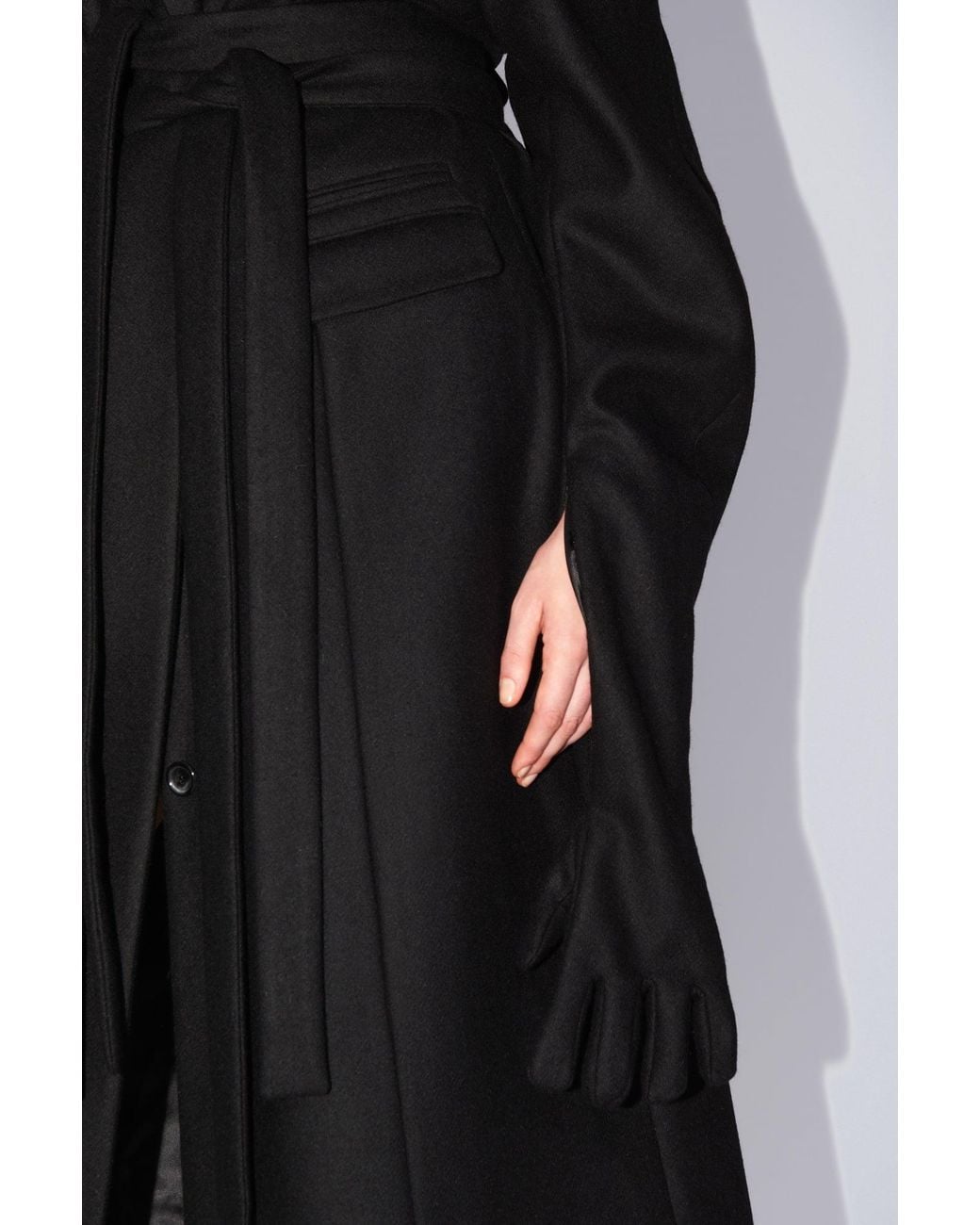 SRVC Studio Black Driver Coat