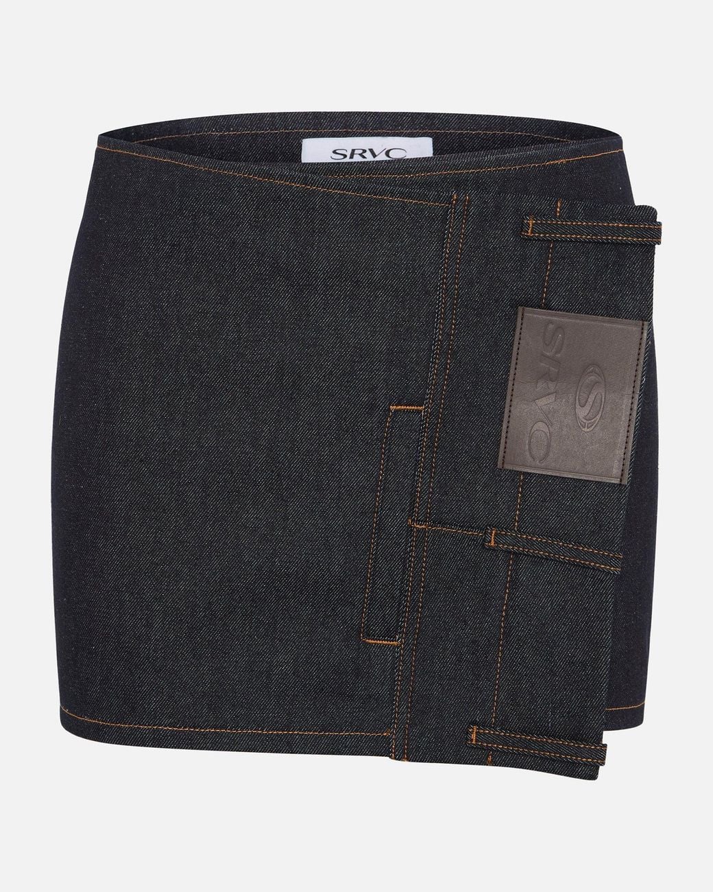 SRVC Studio Black Nox Mini Skirt Dark
