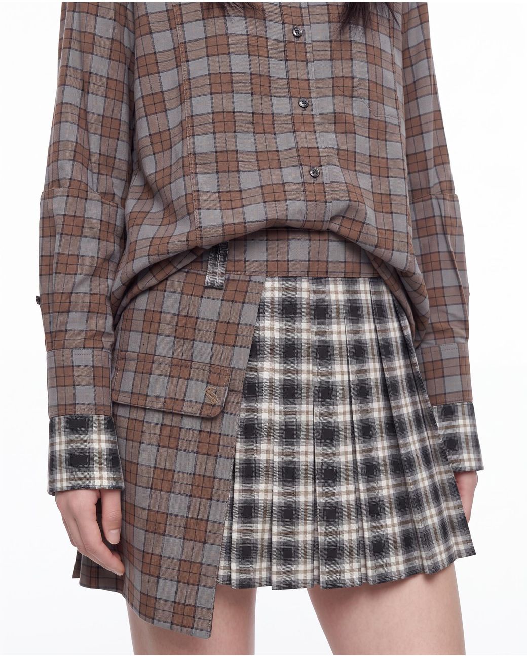 SRVC Studio Multicolor Rhea Mini Kilt Flanel Check