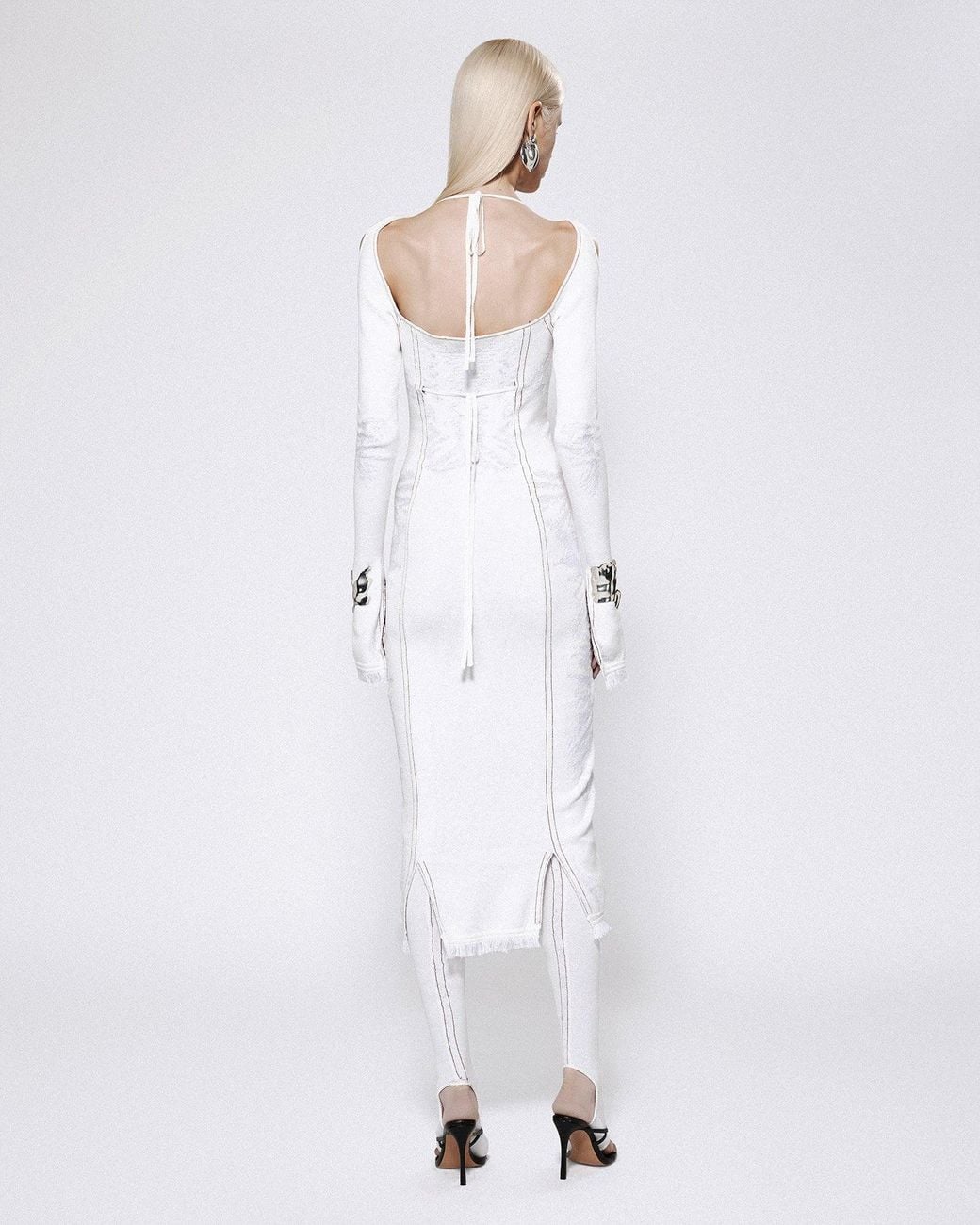 SRVC Studio White Bikini Knit Dress Denim