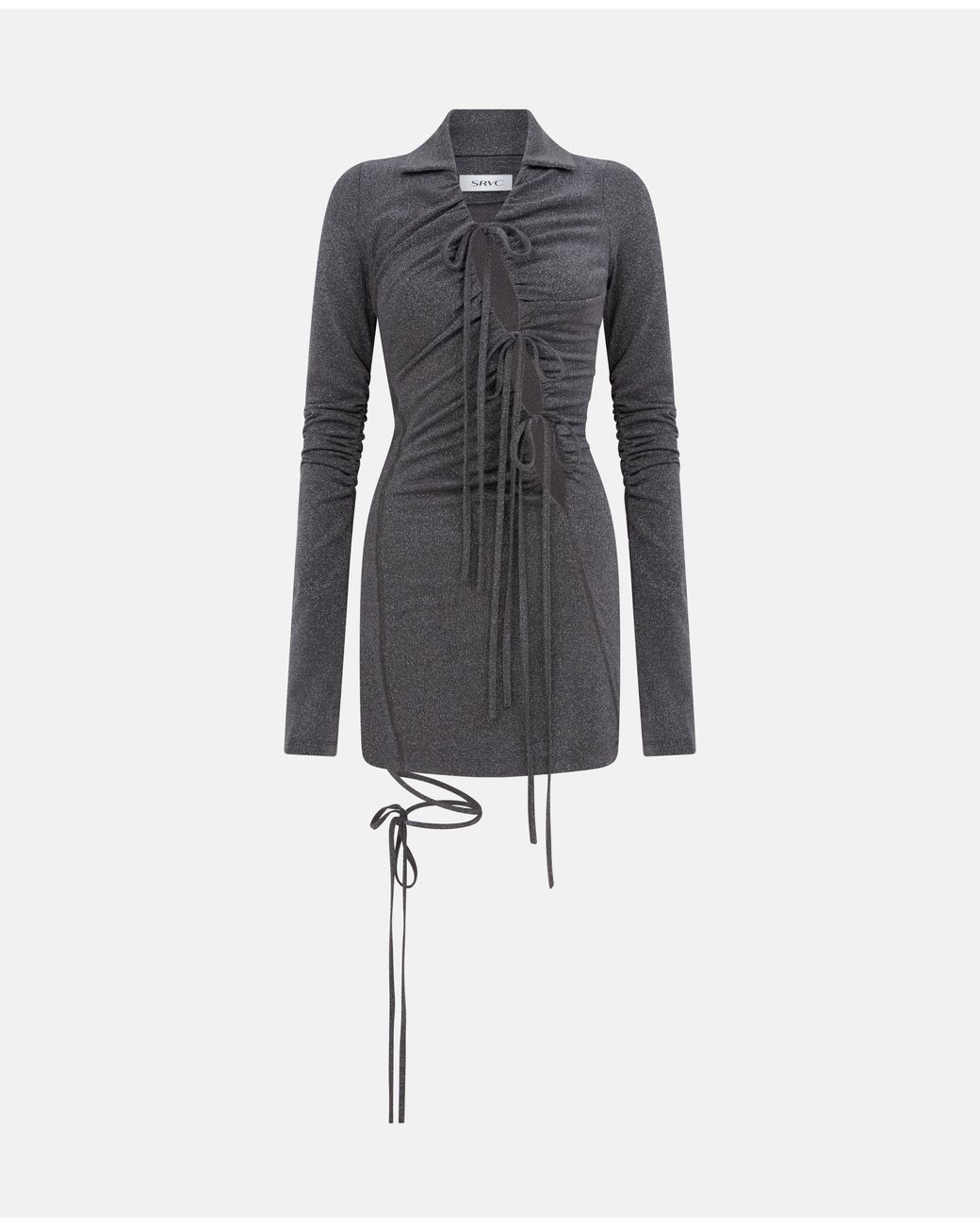 SRVC Studio White Niko Dress Anthracite