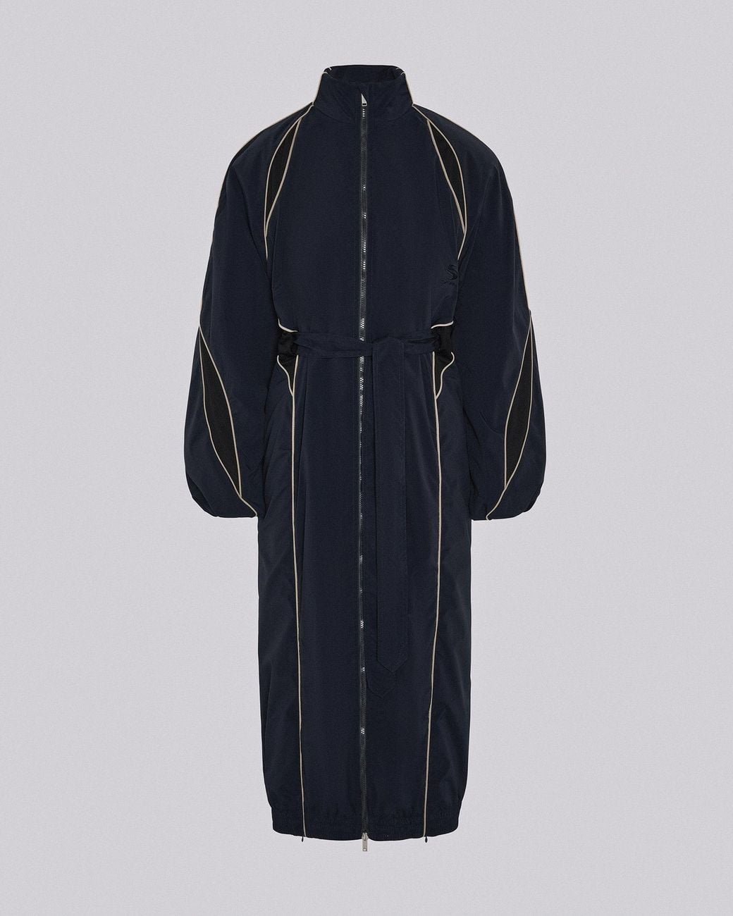 SRVC Studio Blue Slash Track Coat Dark