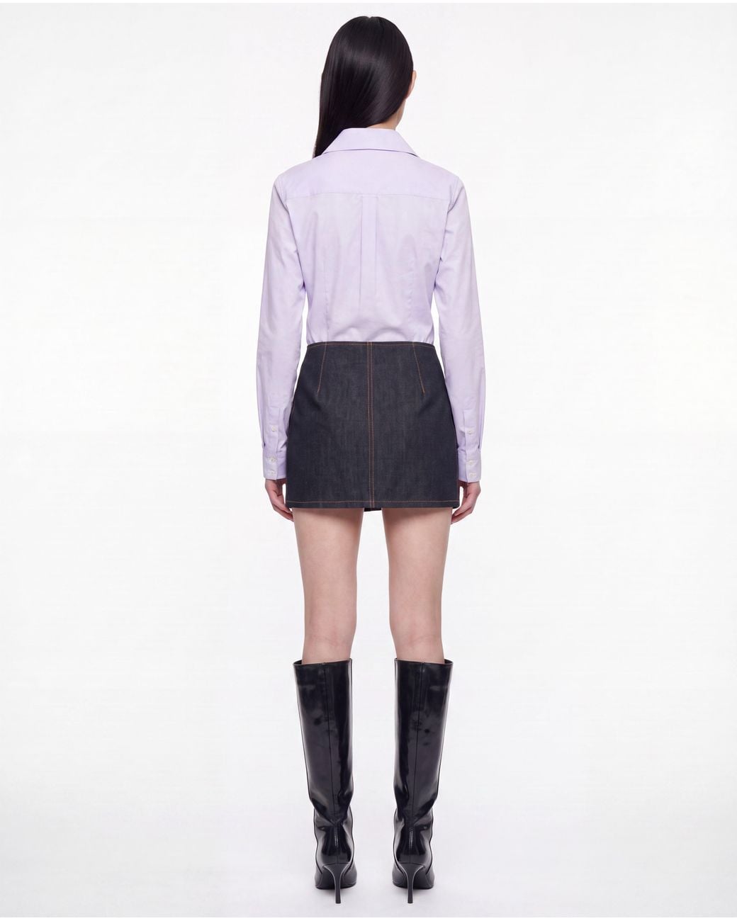 SRVC Studio Black Nox Mini Skirt Dark