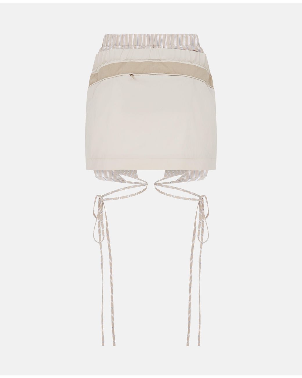 SRVC Studio White Miami Chap Skirt Sand