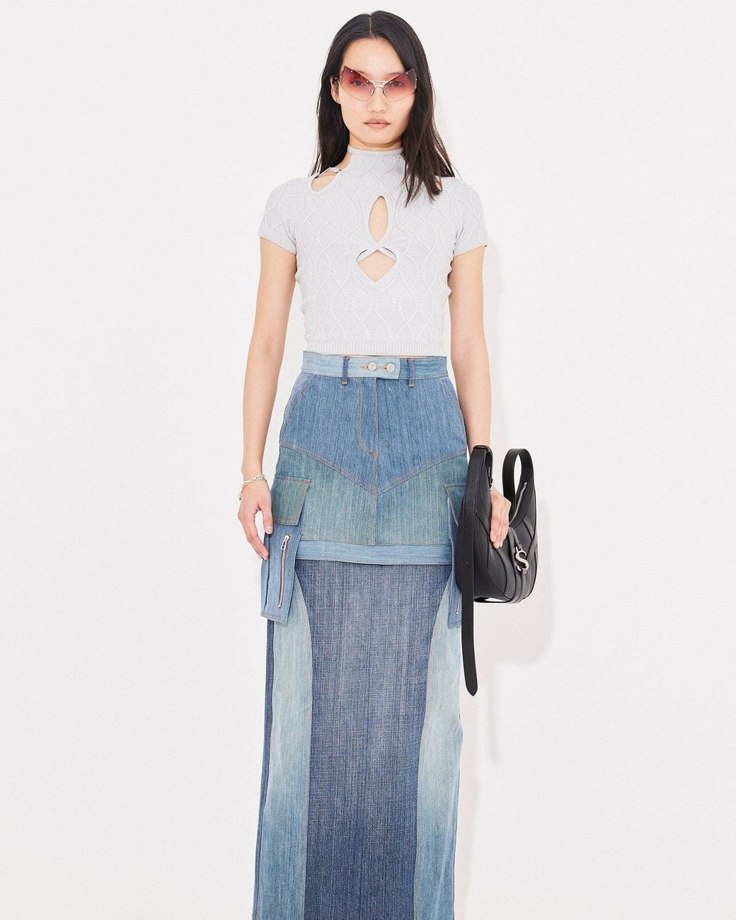 SRVC Studio Uma Skirt Denim Blues