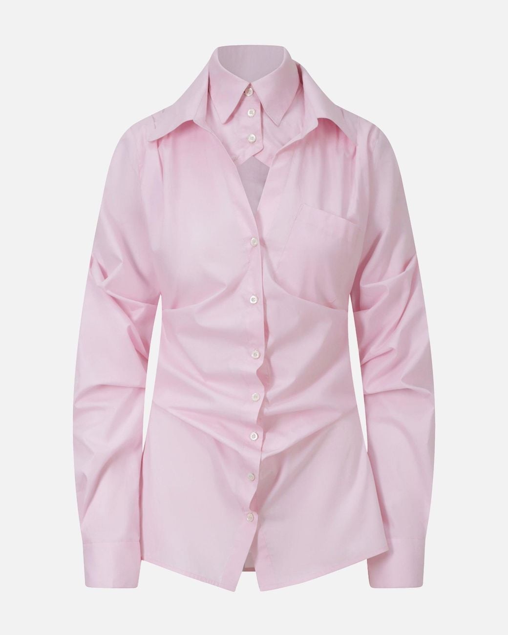 SRVC Studio Pink Breakfast Shirt Dress