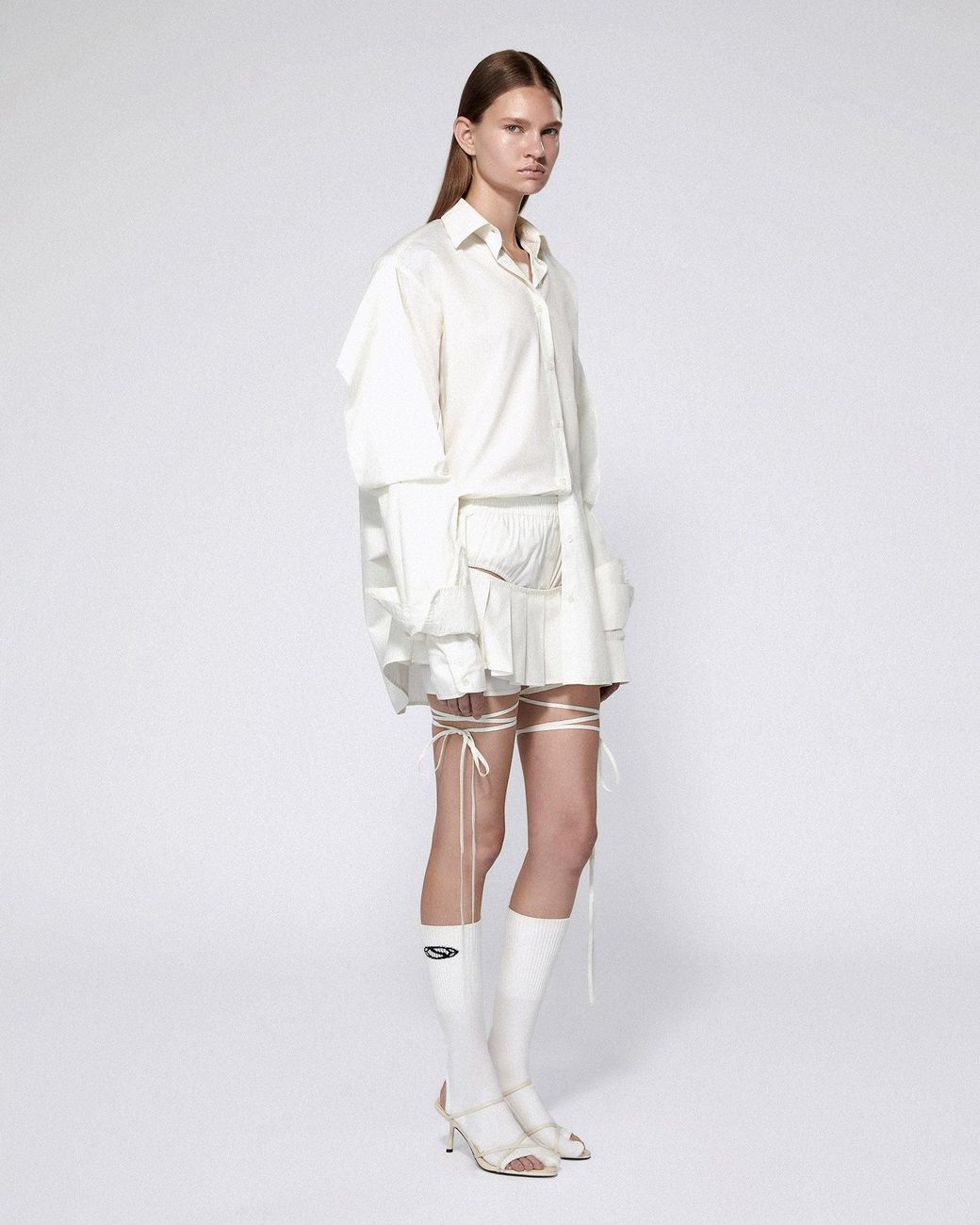 SRVC Studio White Misa Skirt