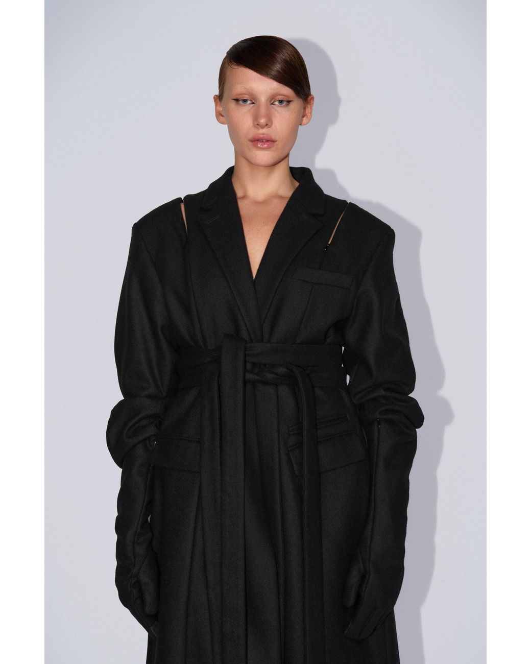 SRVC Studio Black Driver Coat