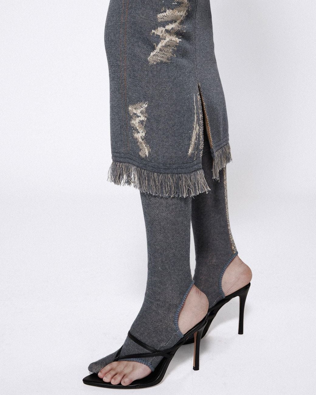 SRVC Studio Gray Bikini Knit Dress Denim