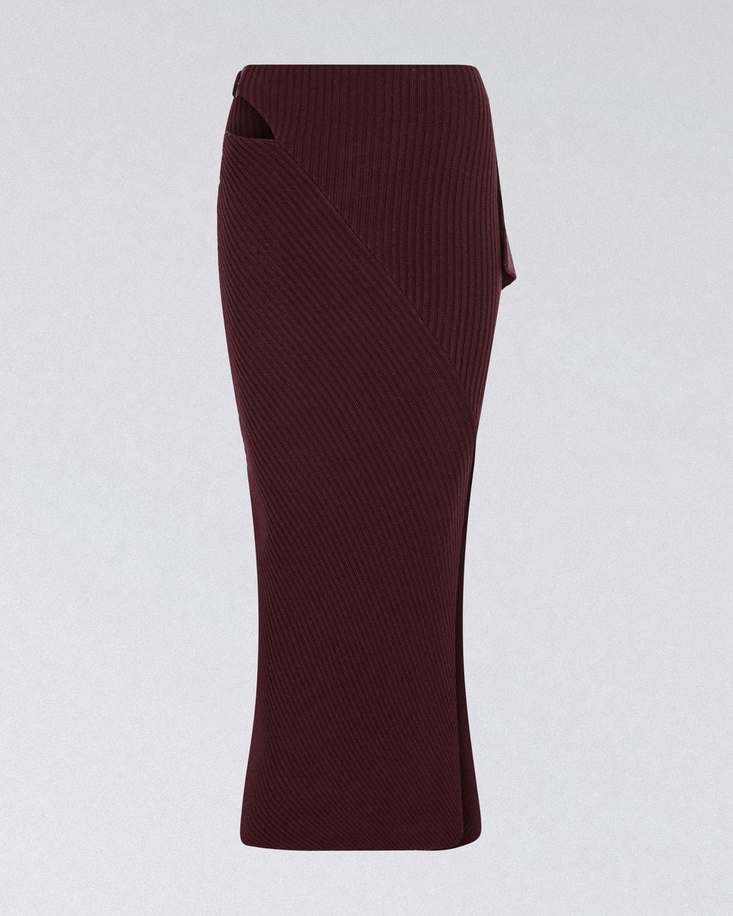 SRVC Studio Red Marshal Knit Skirt Bordeaux