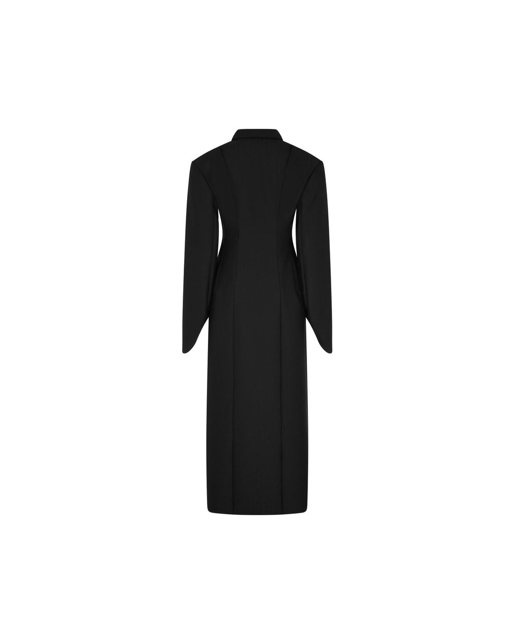 SRVC Studio Black Inverse Wool Coat