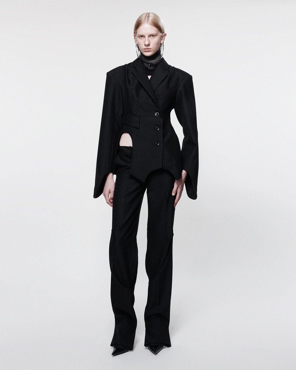 SRVC Studio Black Inverse Tailored Jacket