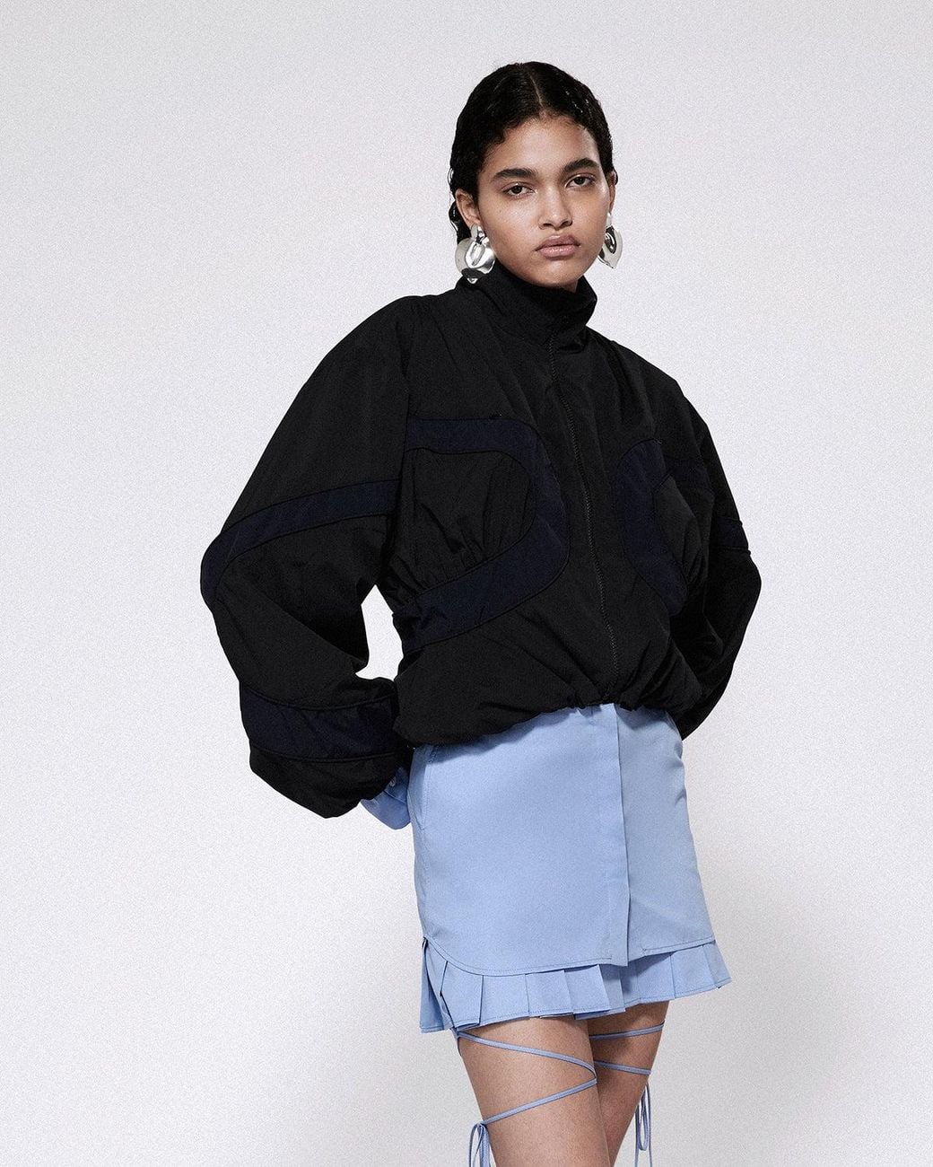 SRVC Studio Black Modified Track Jacket