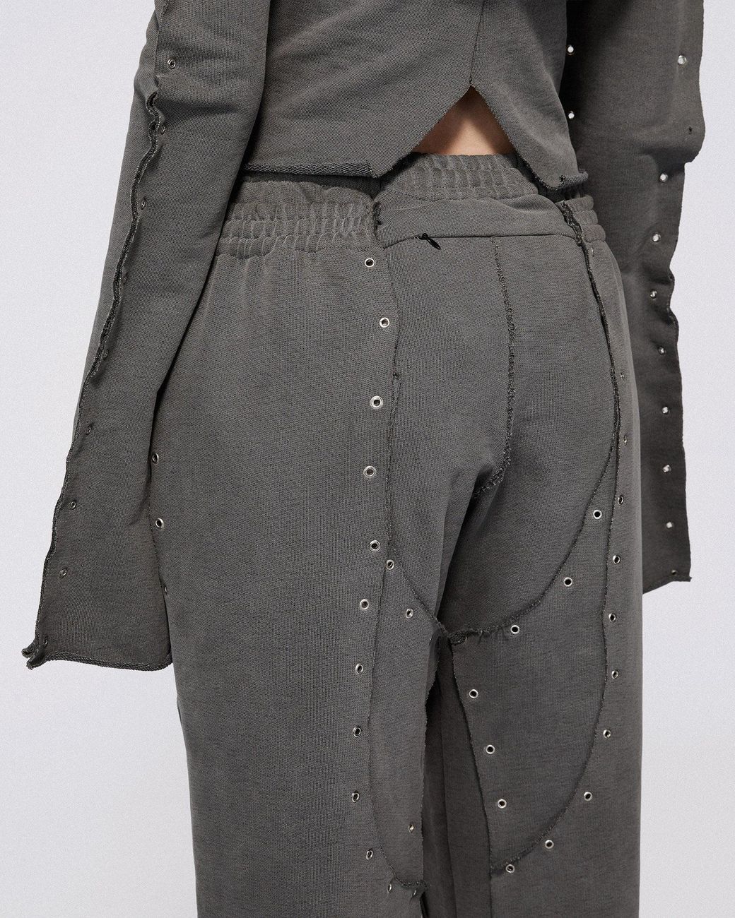 SRVC Studio Gray Eyelet Sweat Pants