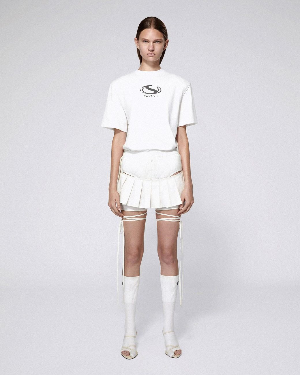 SRVC Studio White Misa Skirt