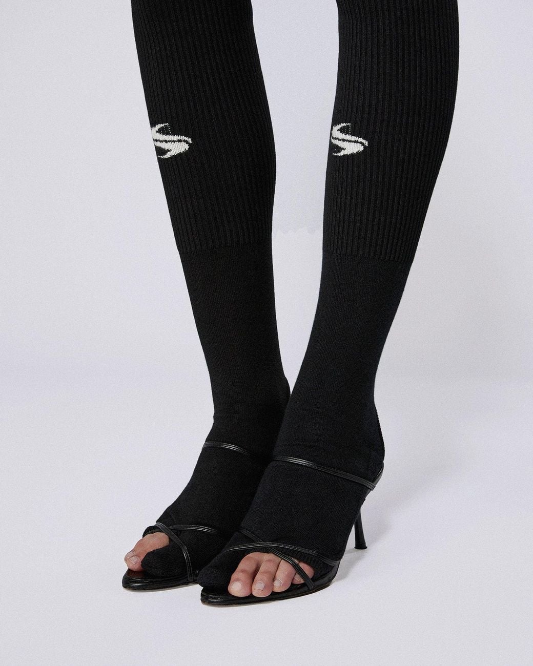 SRVC Studio Black Tabi Sports Socks Long