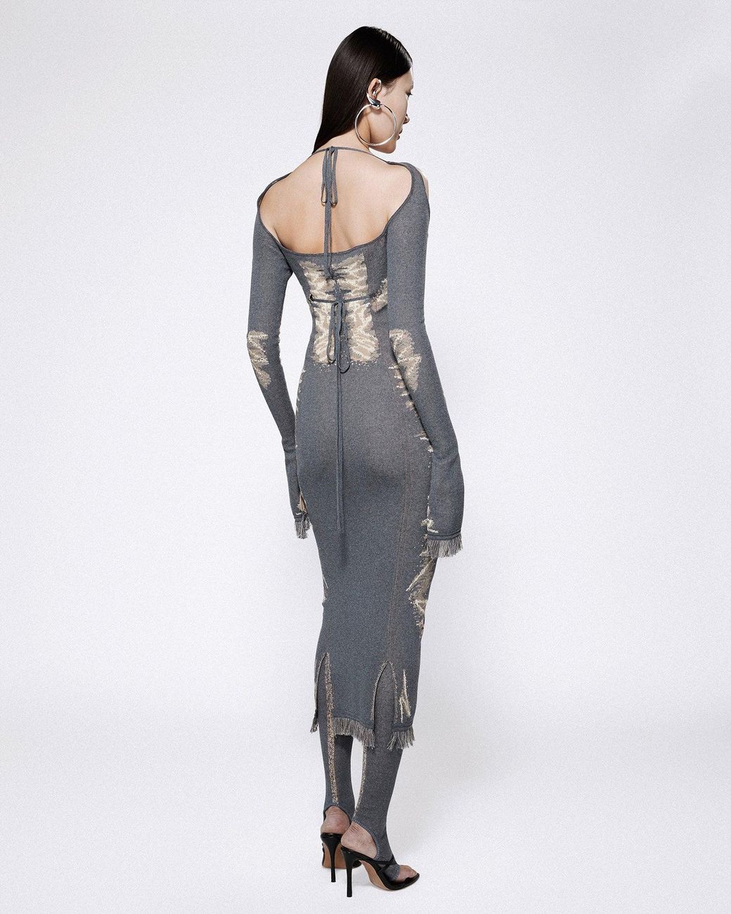 SRVC Studio Gray Bikini Knit Dress Denim