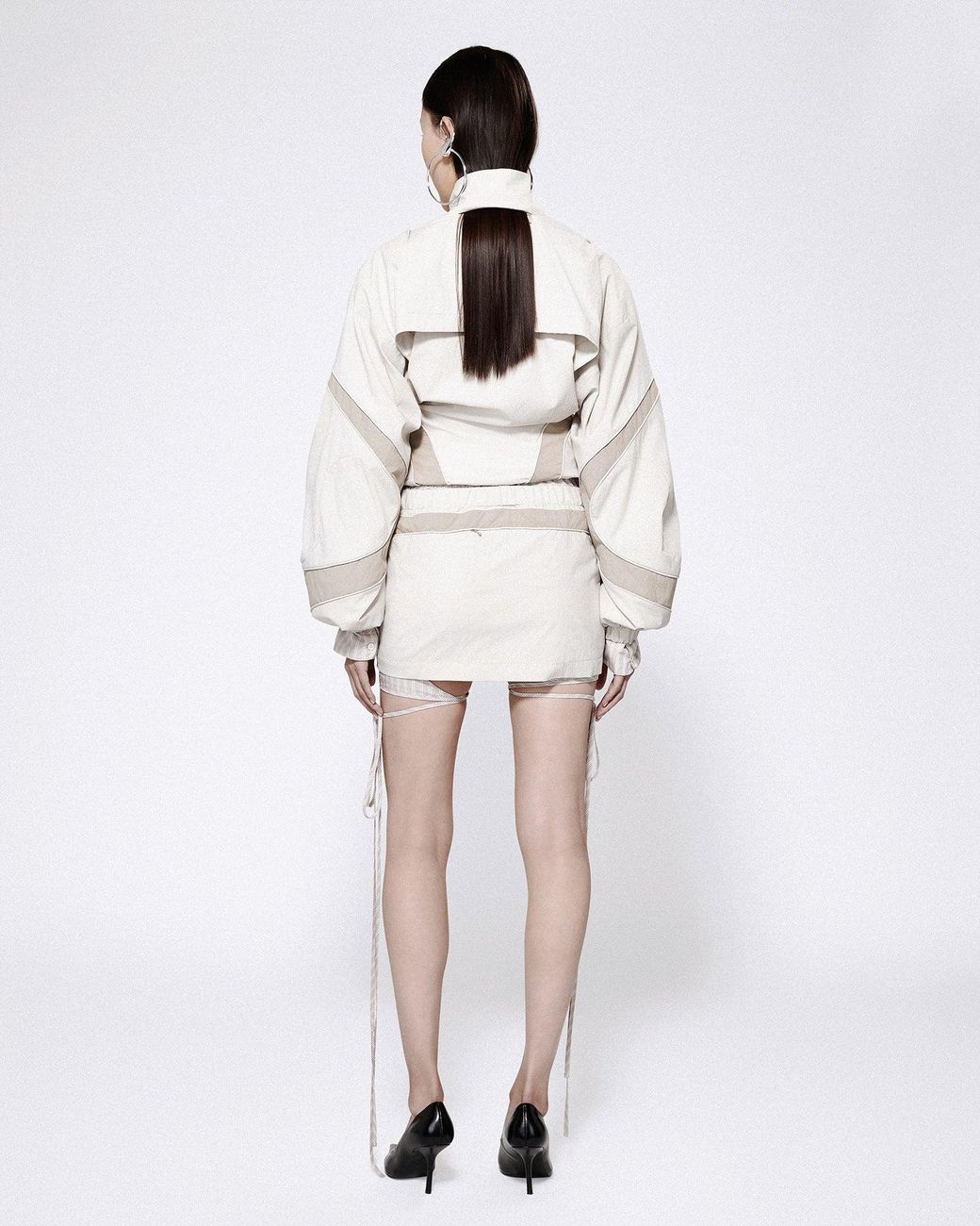 SRVC Studio White Miami Chap Skirt Sand
