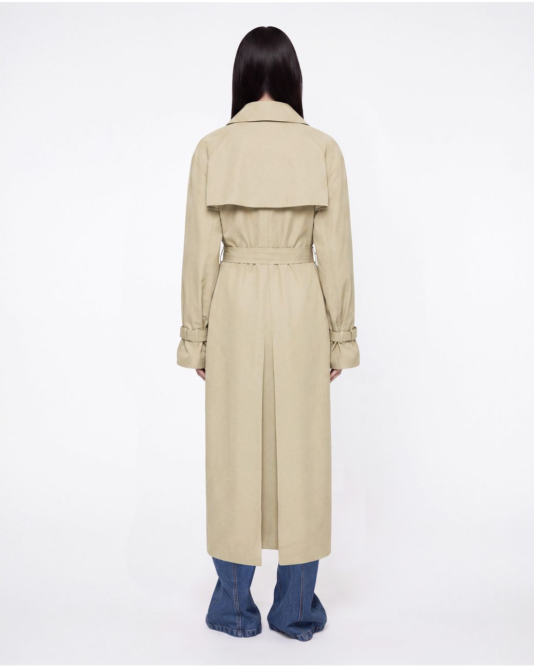 SRVC Studio White Seren Trench Coat Light