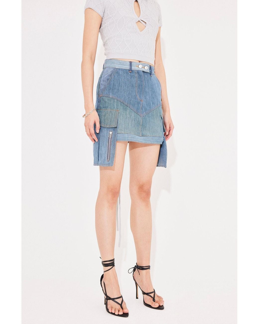 SRVC Studio Uma Skirt Denim Blues