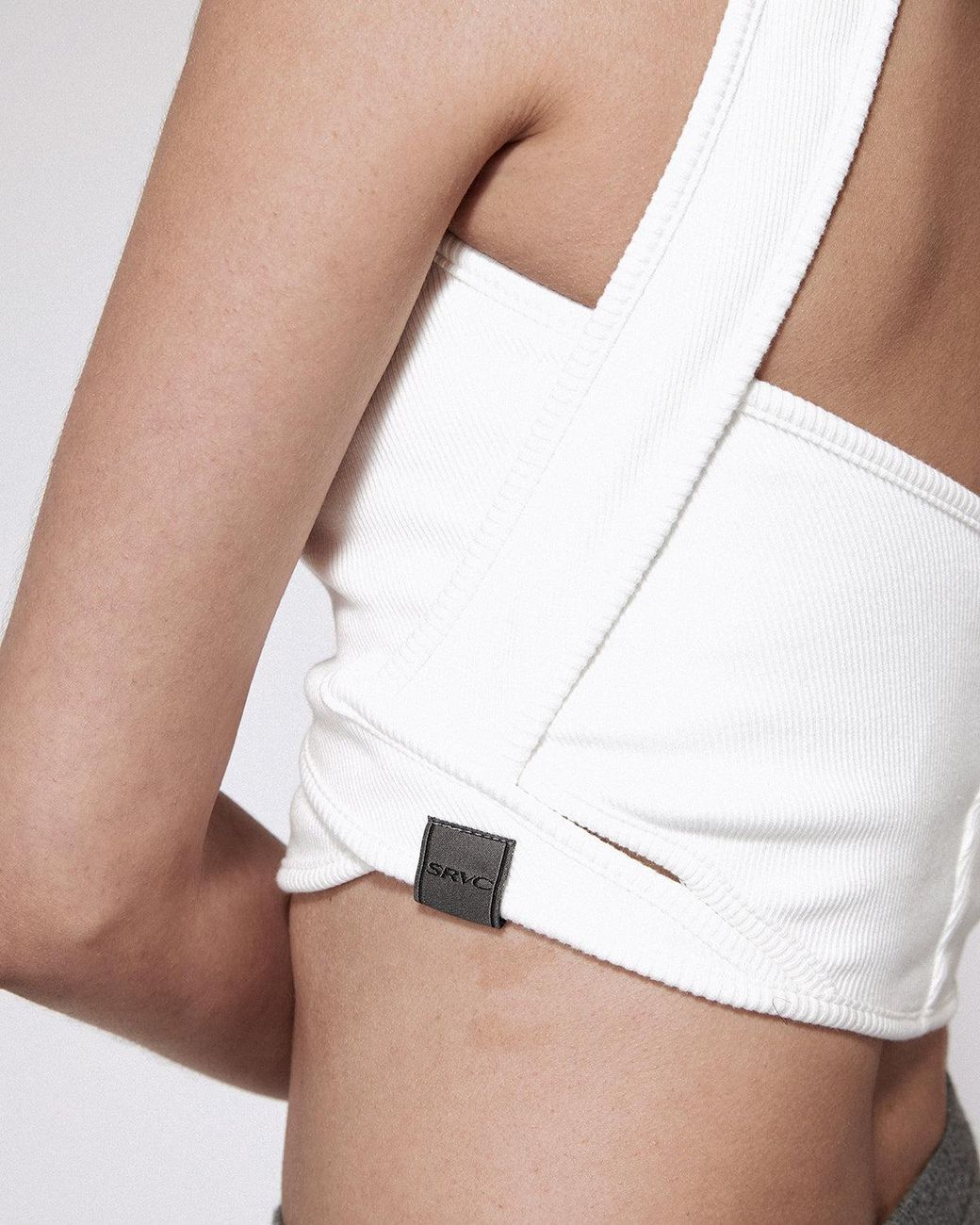 SRVC Studio Gray Asuka Bralette Rib Jersey