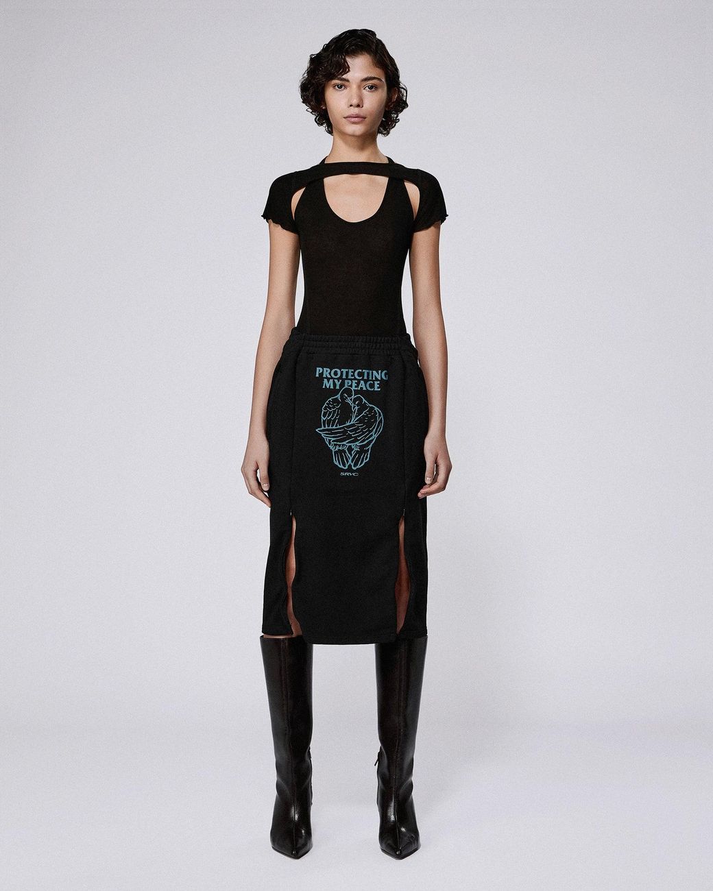 SRVC Studio Black Harness Tee