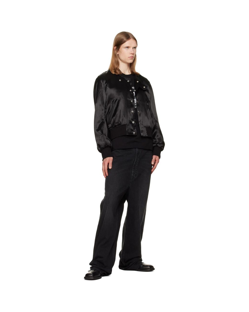 JKEEFER Black Hampton Varsity Jacket for men