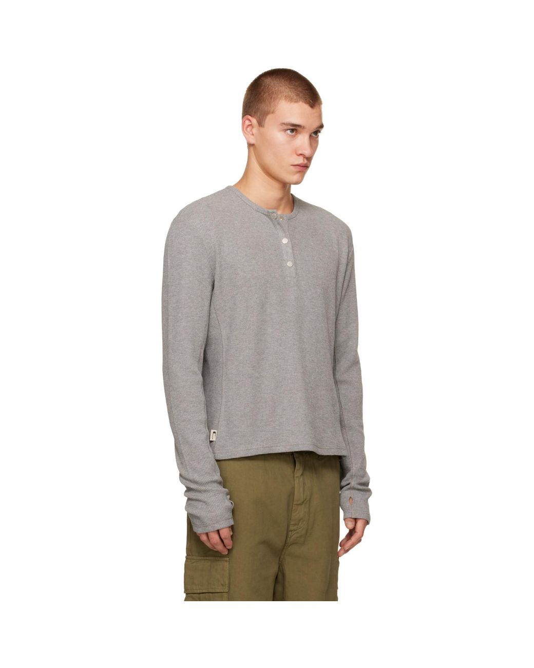 Carrera Gray Lis Long-Sleeve Henley for men