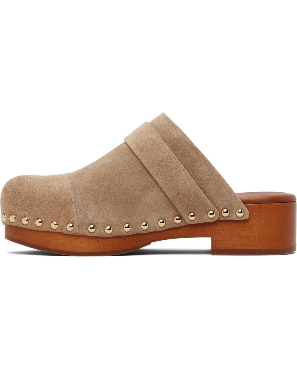 Chloé Black Taupe Jeannette Clogs