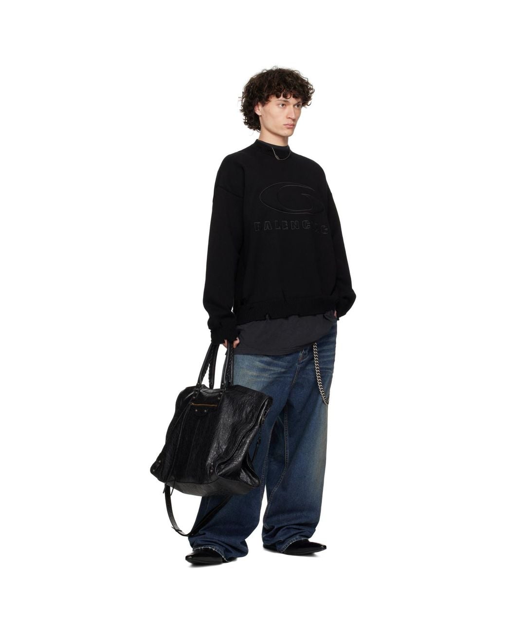 Balenciaga Black 'Le City' Travel Bag for men