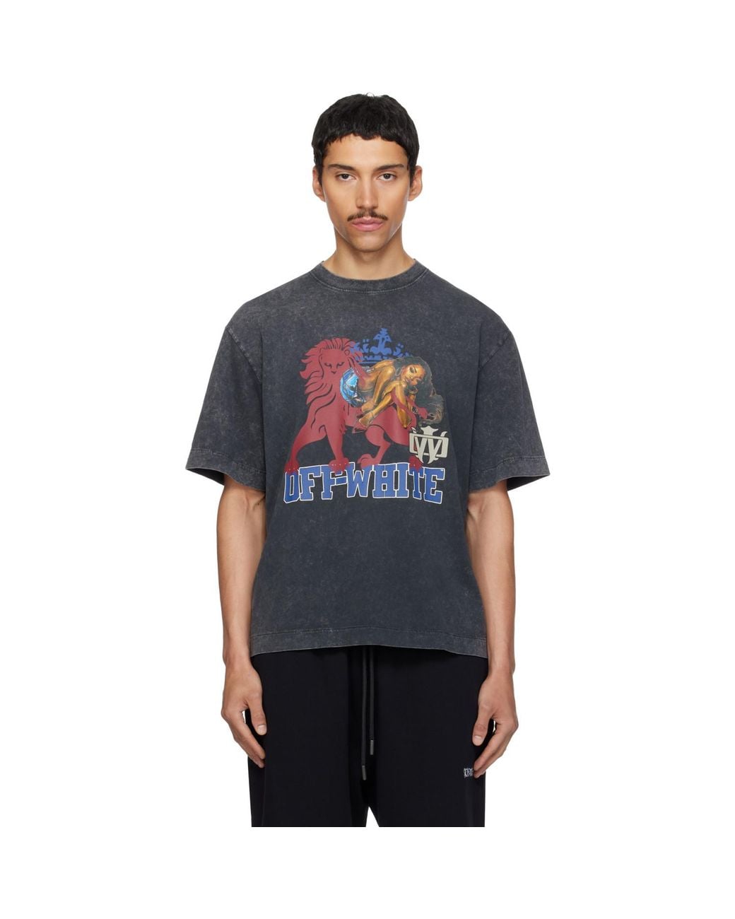 Off-White c/o Virgil Abloh Blue Royal Girl Skate T-Shirt for men