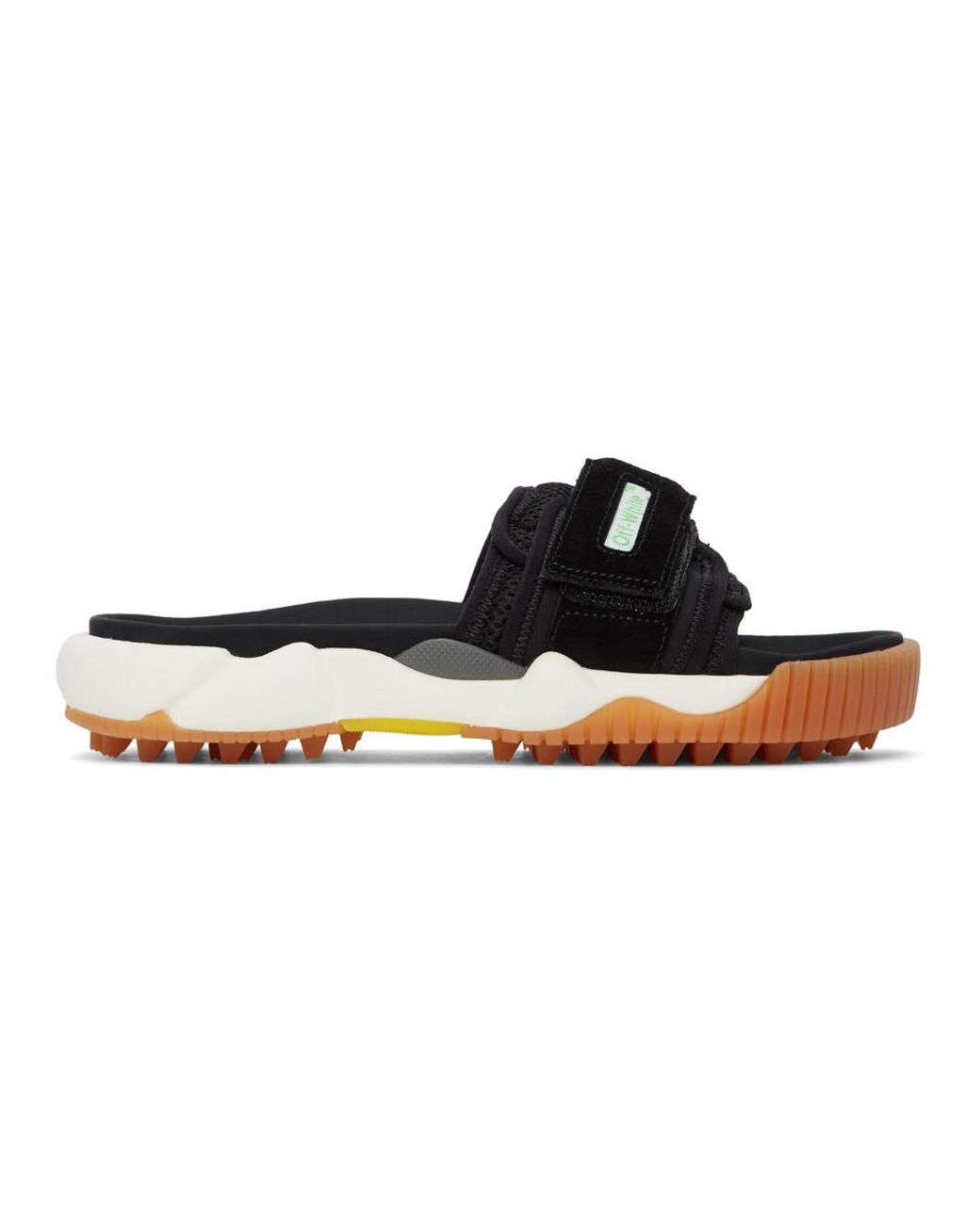 Off White c o Virgil Abloh Black Oddsy Minimal Slider Sandals for