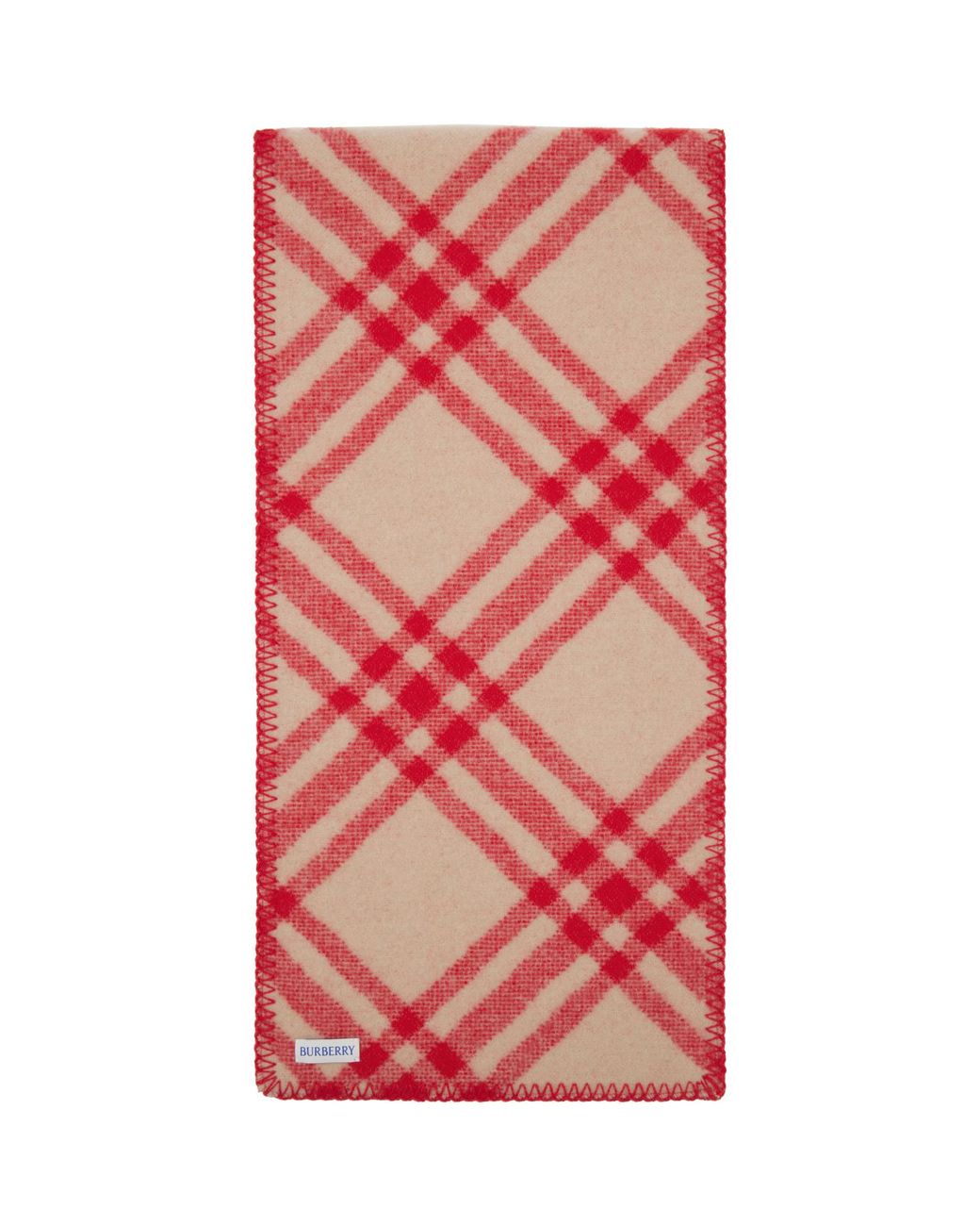 Burberry Red Check Wool Scarf