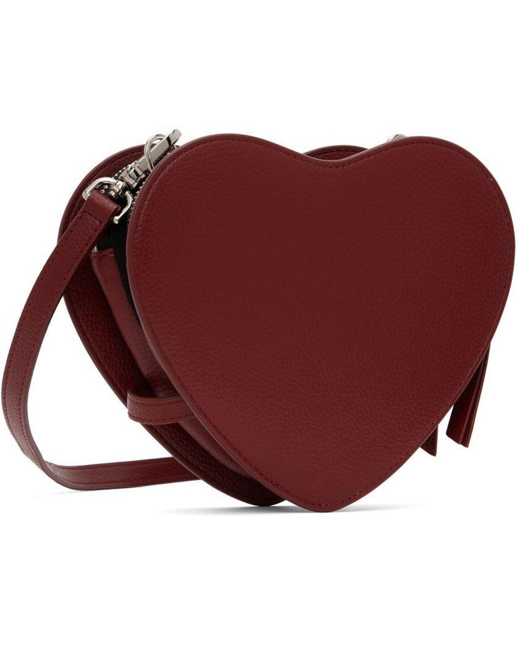 VIVIENNE WESTWOOD LOUISE HEART CROSSBODY BAG RED SILVER PARLOUR X