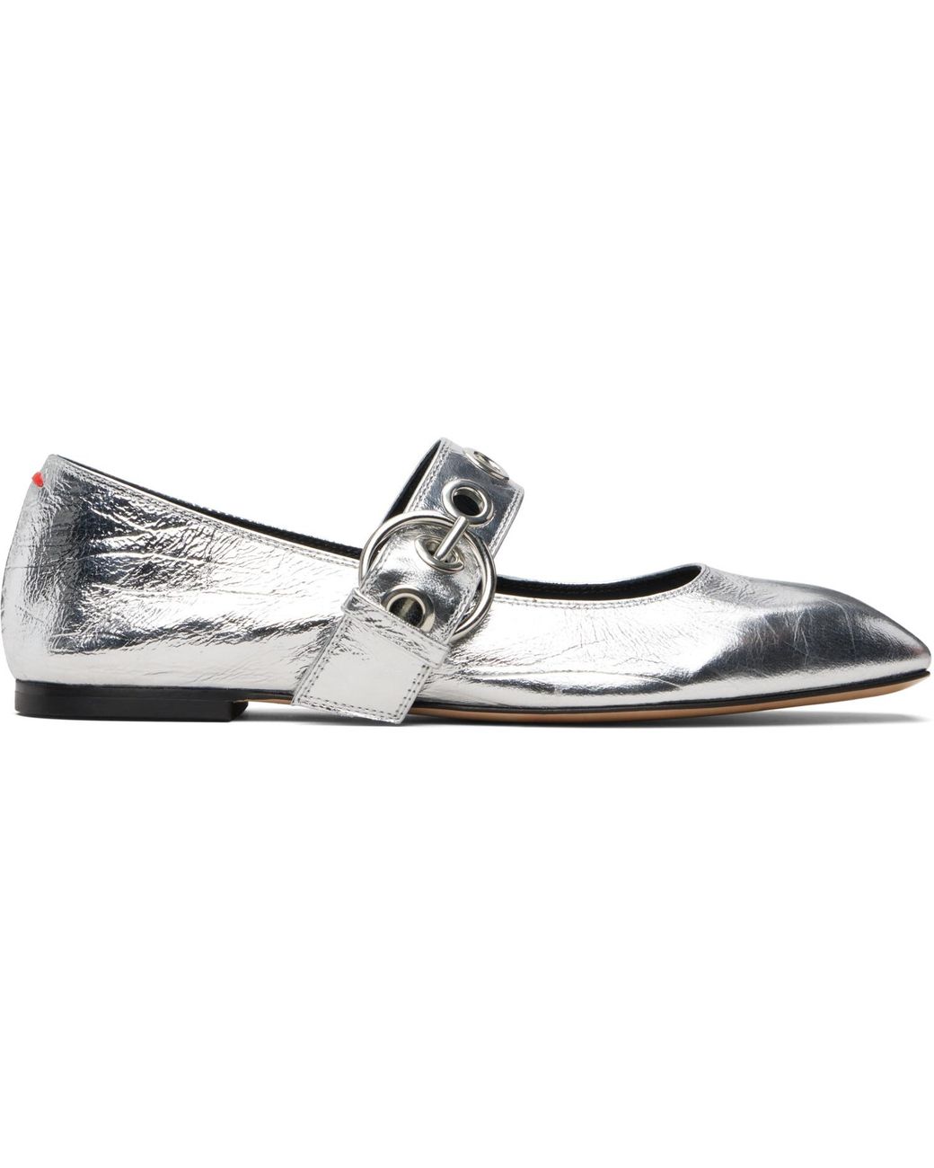 Aeyde Black Uma Eyelet Ballerina Flats