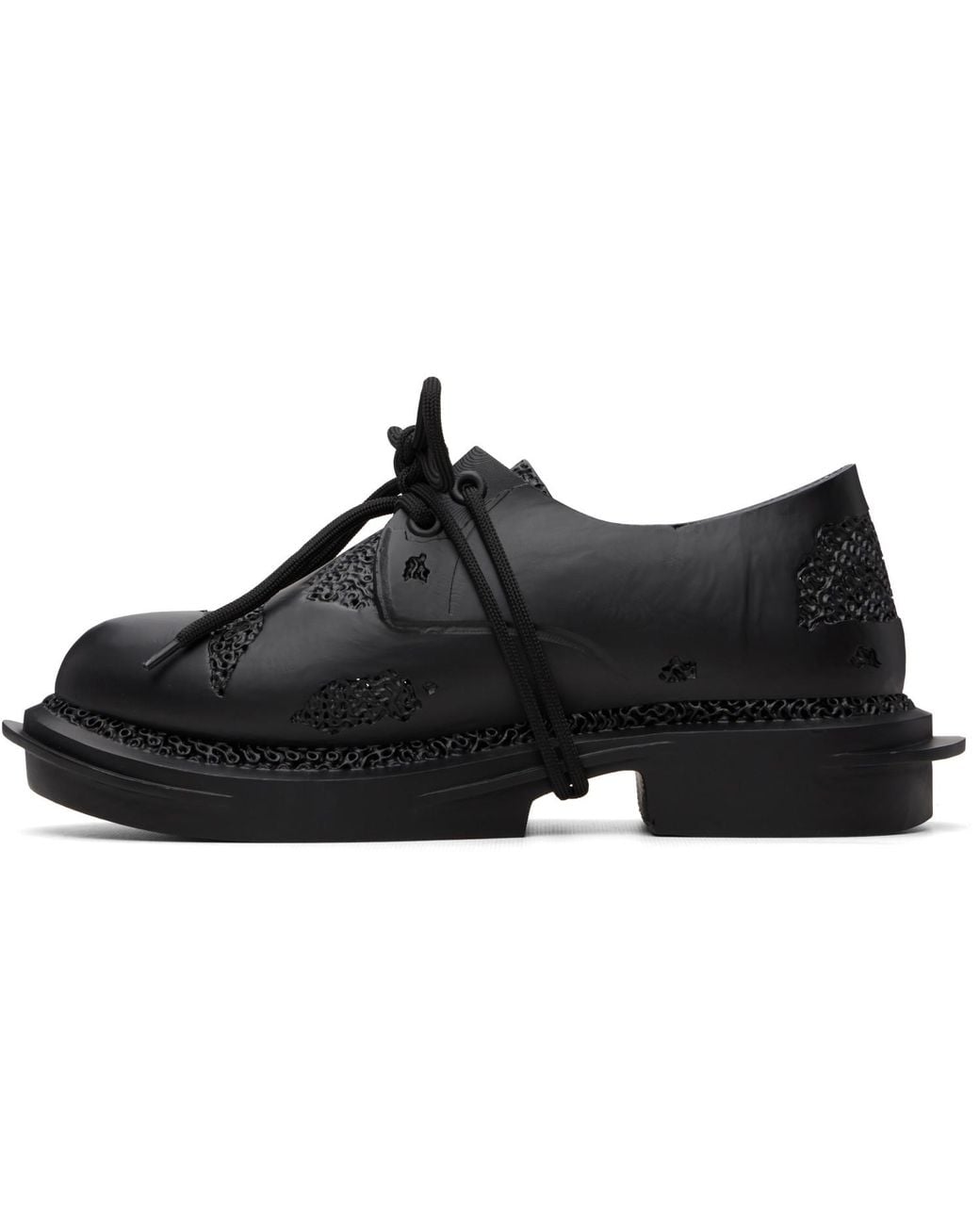 HYACYN Black Ral Legacy Edition 'Erottod' 3D-Print Derbys for men