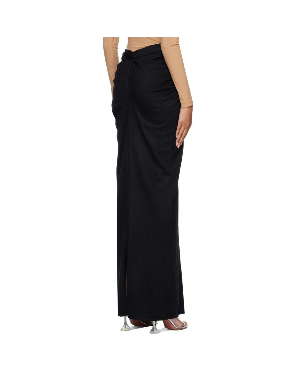 Entire studios Black Interlock Maxi Skirt