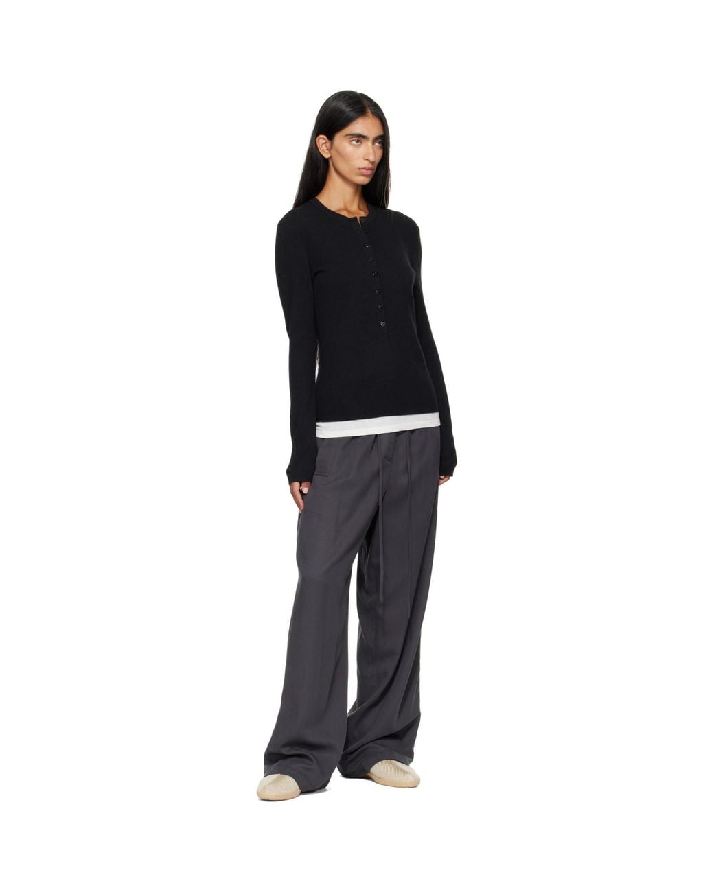 Lisa Yang Black Airi Henley