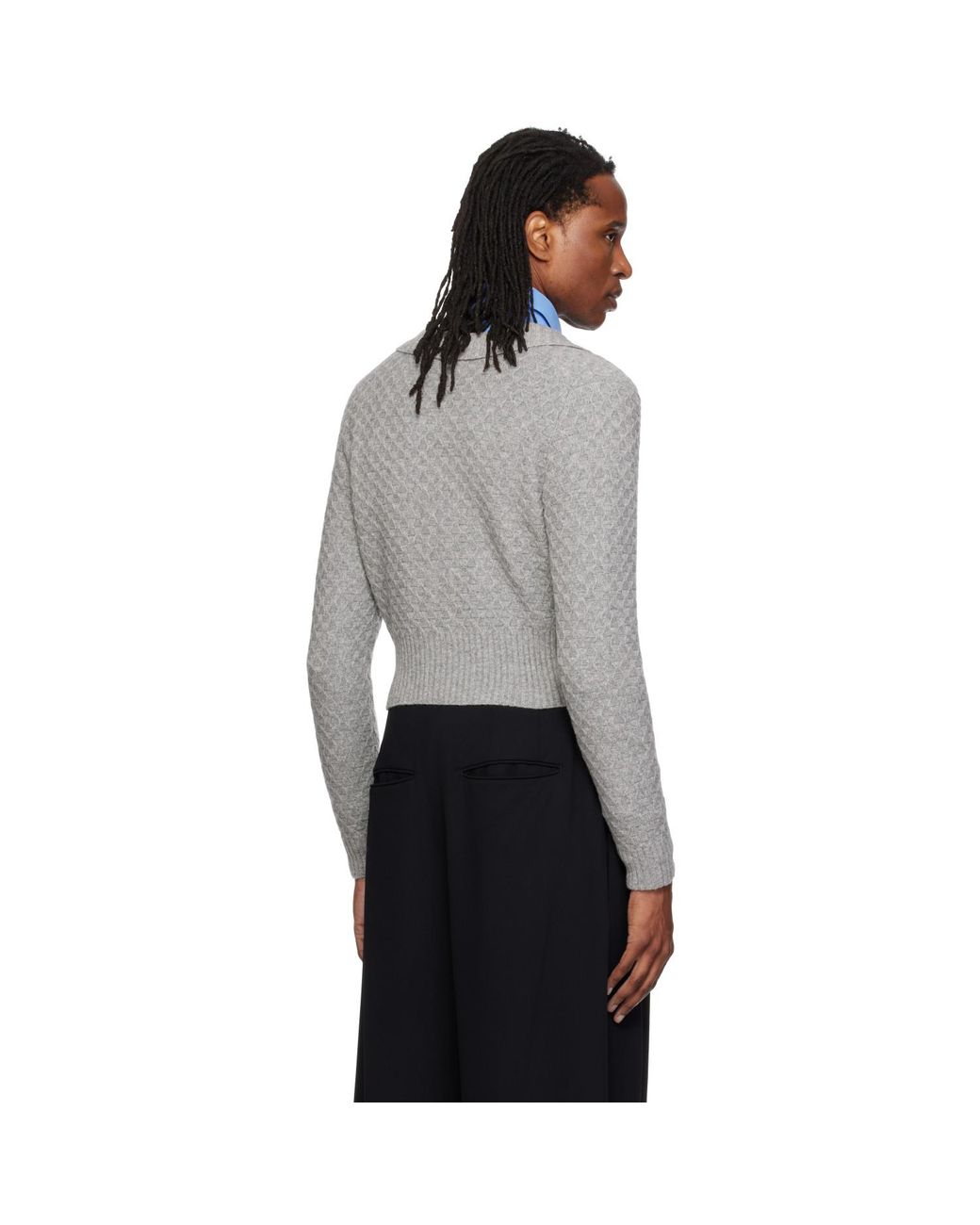SOSHIOTSUKI Gray Short Knit Cardigan for men
