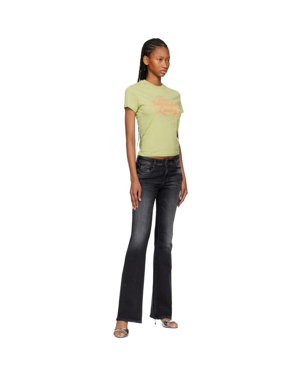DIESEL Blue Bootcut Low Waist 1969 D-Ebbey Jeans