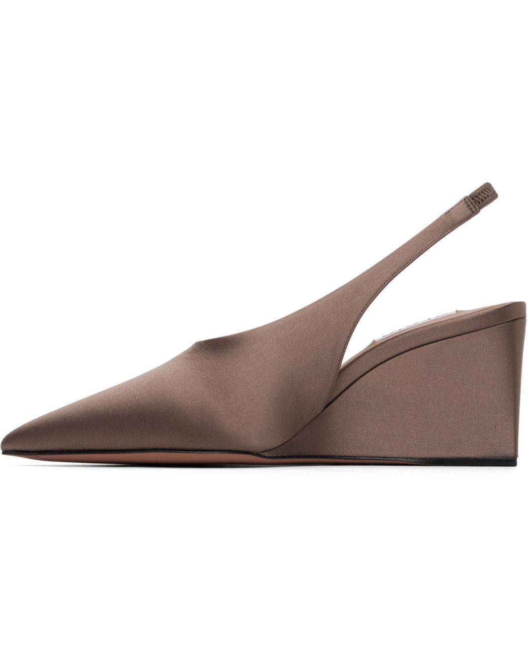 Alaïa Black Cube Wedge Slingback Heels